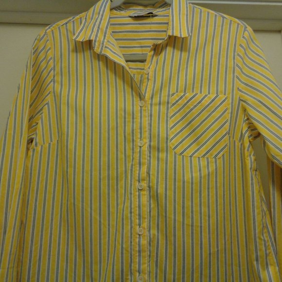 NINOMAXX YELLOW STRIPES MENS SHIRT FOR LADIES X LG - Picture 6 of 8